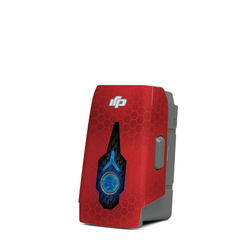 DJI Mavic Air 2 Battery Skin design, with red, black, blue colors