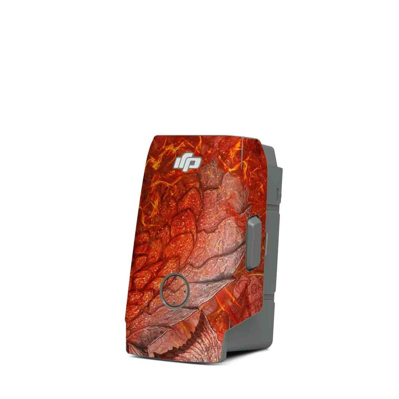 DJI Mavic Air 2 Battery Skin design of Fictional character, Cg artwork, Illustration, Art, Demon, Geological phenomenon, Mythical creature, Dragon, Cryptid, with red, orange, yellow colors