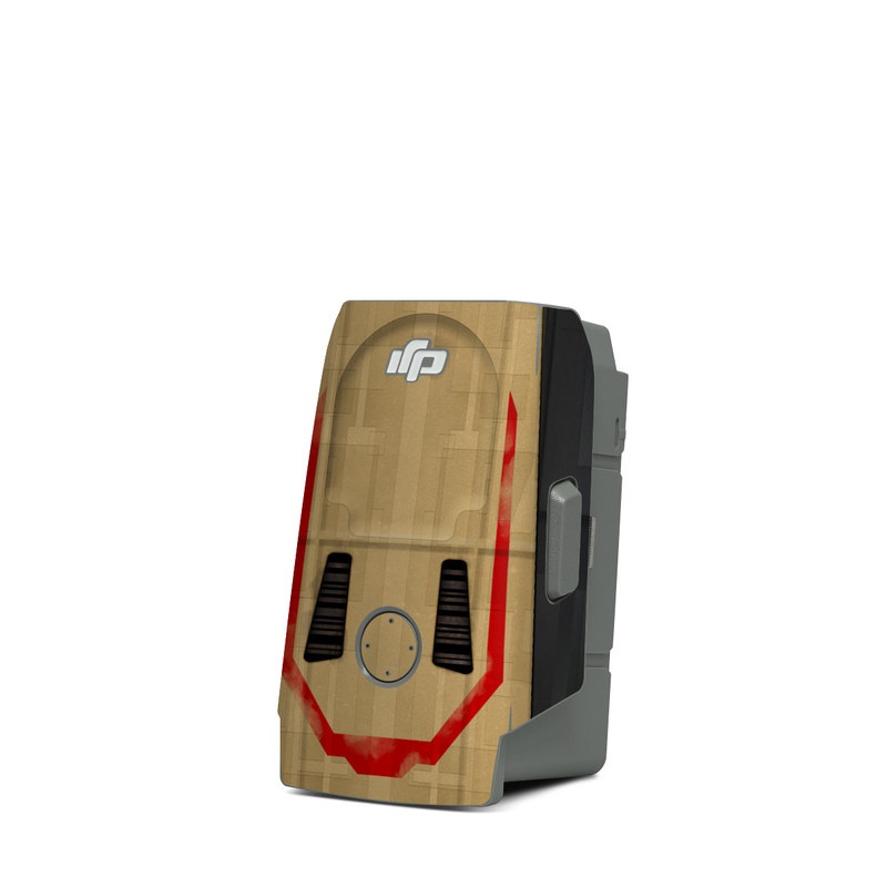 DJI Mavic Air 2 Battery Skin design, with brown, red colors