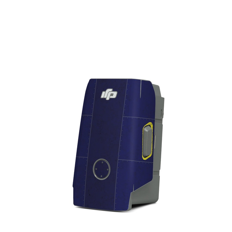 DJI Mavic Air 2 Battery Skin design, with black, blue, yellow, gray colors