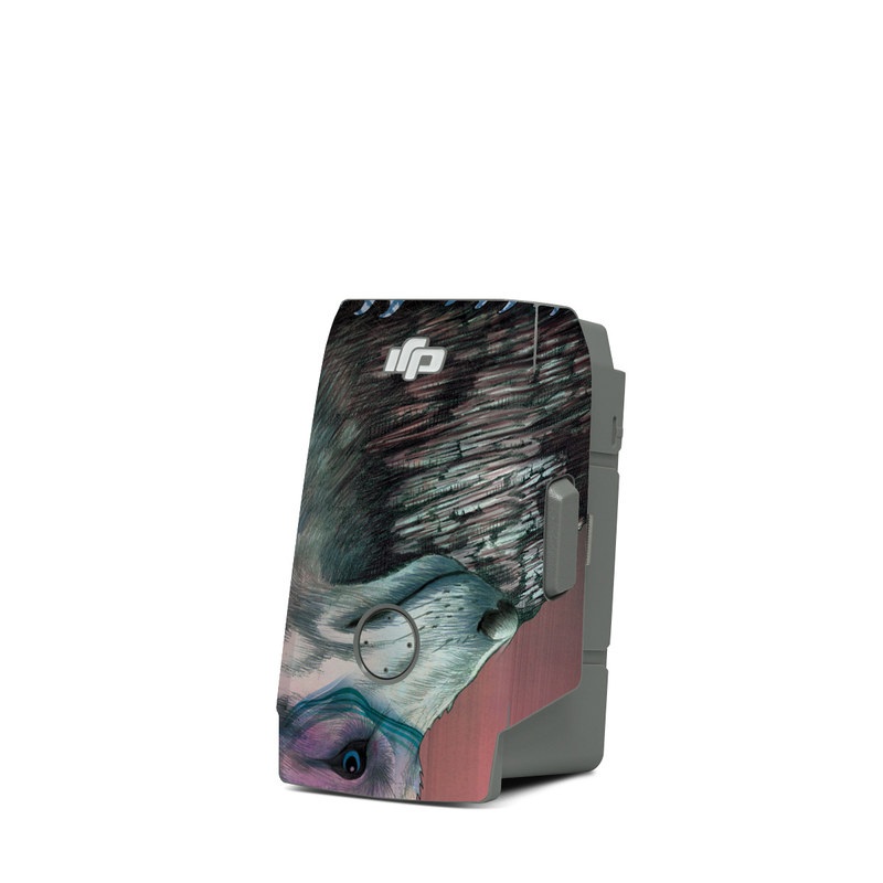 DJI Mavic Air 2 Battery Skin design of Illustration, Art, with gray, black, blue, red, purple colors