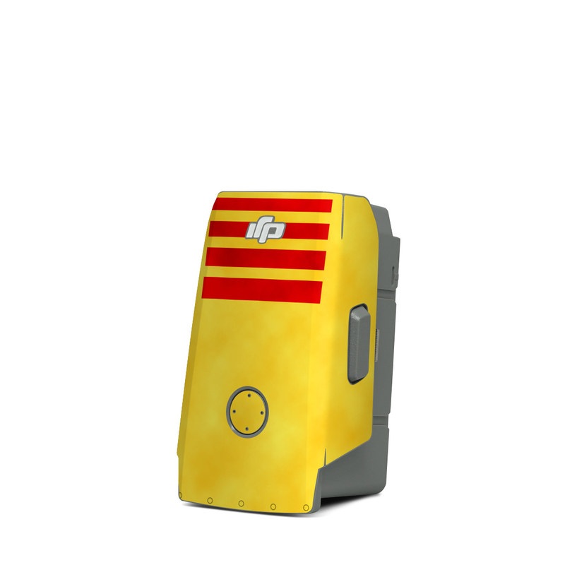 DJI Mavic Air 2 Battery Skin design, with red, yellow, black colors