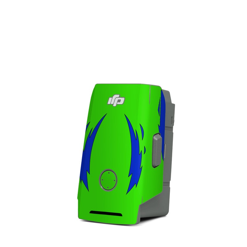 DJI Mavic Air 2 Battery Skin design with green, blue, white, black colors