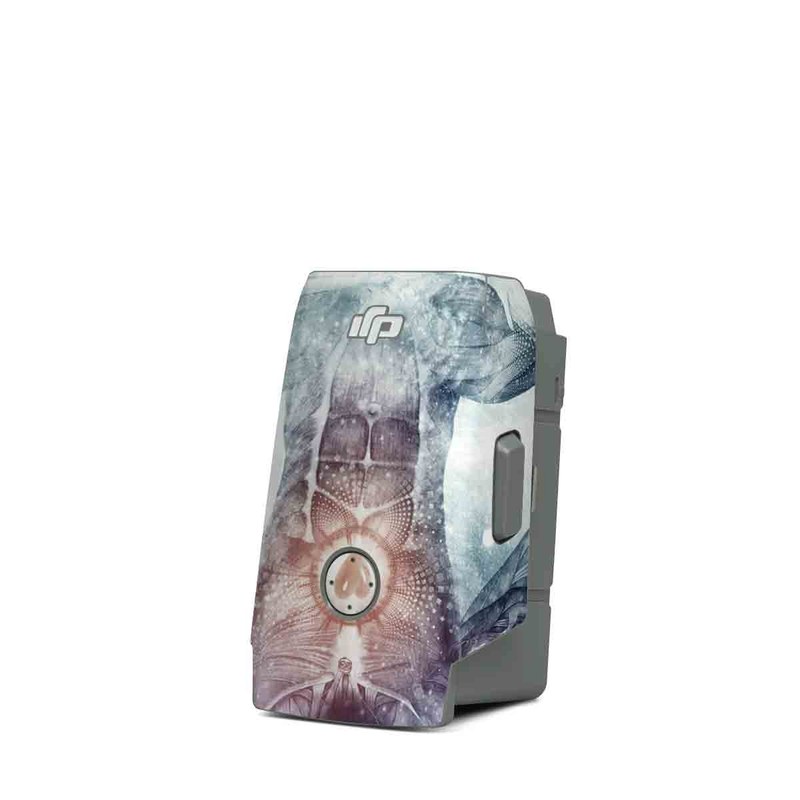 DJI Mavic Air 2 Battery Skin design of Mythology, Cg artwork, Water, Illustration, Fictional character, Space, Graphics, Art, Graphic design, with blue, red, orange, black, white colors