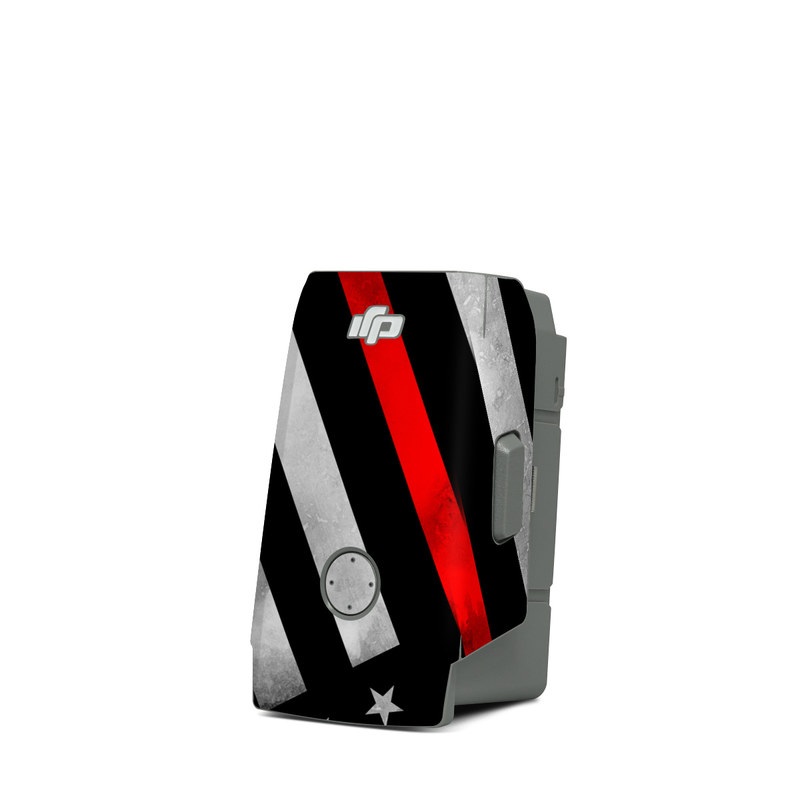 DJI Mavic Air 2 Battery Skin design of Flag of the united states, Flag, Line, Black-and-white, Pattern, Flag Day (USA), Veterans day, Independence day, Memorial day, with black, white, gray, red colors