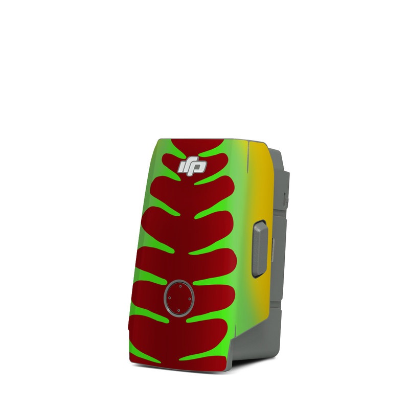 DJI Mavic Air 2 Battery Skin design, with yellow, green, brown colors
