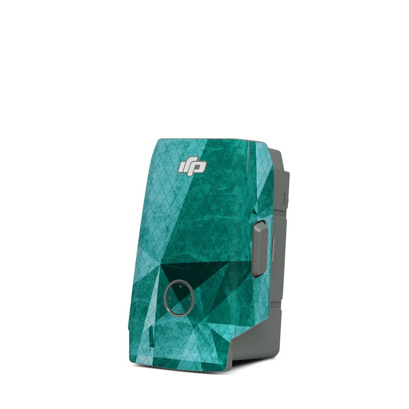 DJI Mavic Air 2 Battery Skin design of Aqua, Blue, Pattern, Turquoise, Illustration, Teal, Design, Line, Graphic design, with blue colors