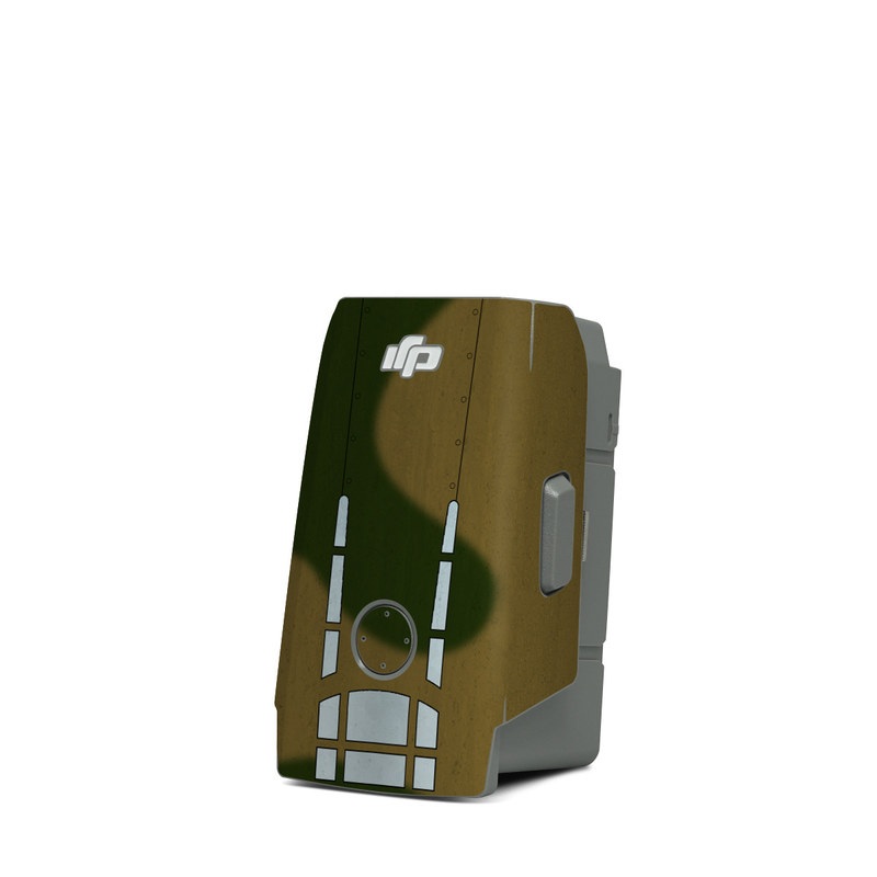 DJI Mavic Air 2 Battery Skin design of Red, Orange, Shadow, with green, brown, red, white colors