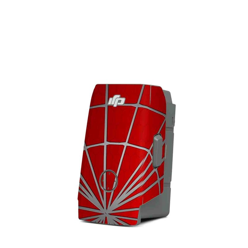 DJI Mavic Air 2 Battery Skin design of Red, Symmetry, Circle, Pattern, Line, with red, black, gray colors