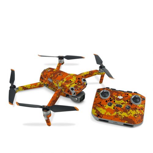 Digital Orange Camo DJI Air 2S Skin