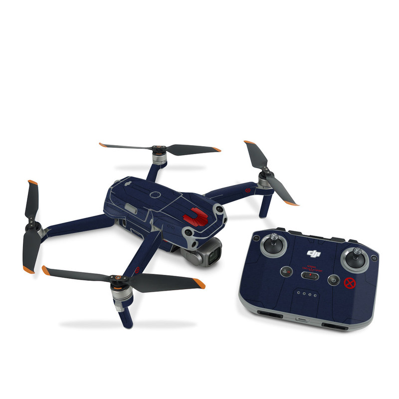 DJI Air 2S Skin design of Cockpit, Fighter jet, with blue, red colors