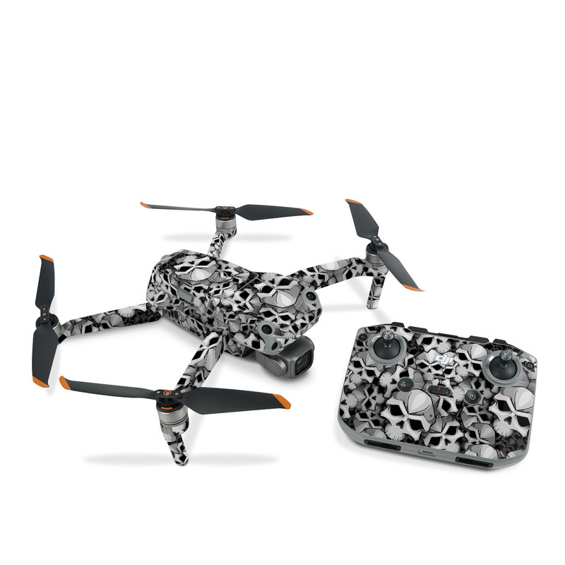 DJI Air 2S Skin design of Pattern, Black-and-white, Monochrome, Ball, Football, Monochrome photography, Design, Font, Stock photography, Photography, with gray, black colors
