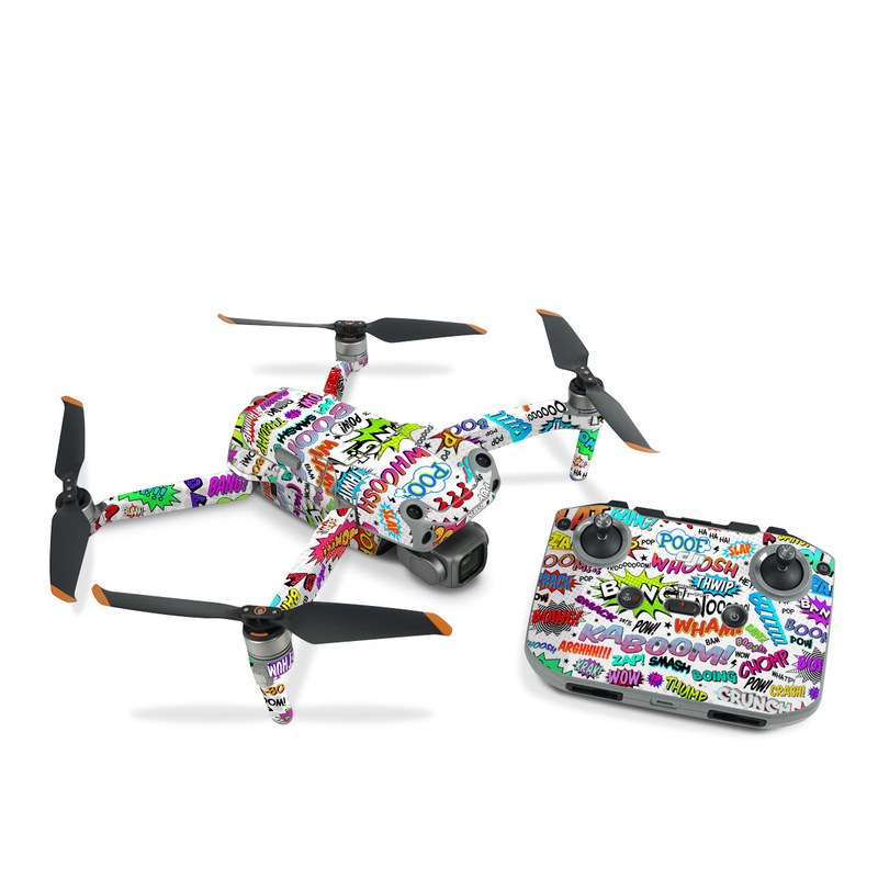 DJI Air 2S Skin design of Text, Font, Line, Graphics, Art, Graphic design, with gray, white, red, blue, black colors