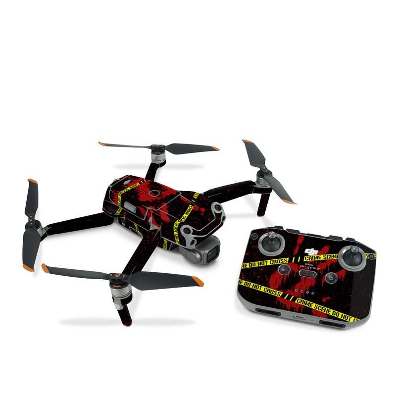 DJI Air 2S Skin design of Red, Black, Font, Text, Logo, Graphics, Graphic design, Room, Carmine, Fictional character, with black, red, green colors