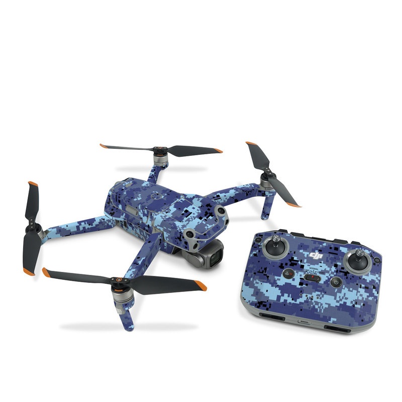 DJI Air 2S Skin design of Blue, Purple, Pattern, Lavender, Violet, Design, with blue, gray, black colors