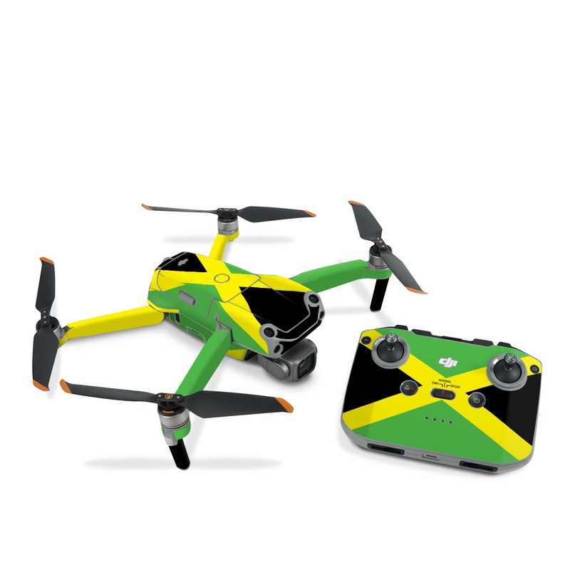 DJI Air 2S Skin design of Green, Flag, Yellow, Macro photography, Graphics, Graphic design, with black, green, yellow colors