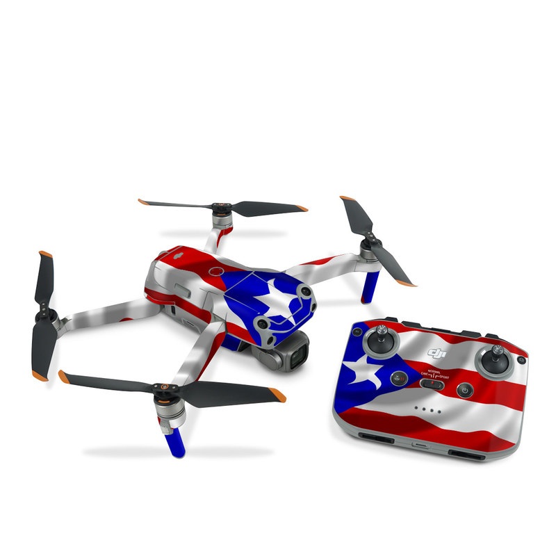 DJI Air 2S Skin design of Flag, Flag of the united states, Flag Day (USA), Veterans day, Independence day, with red, blue, white colors