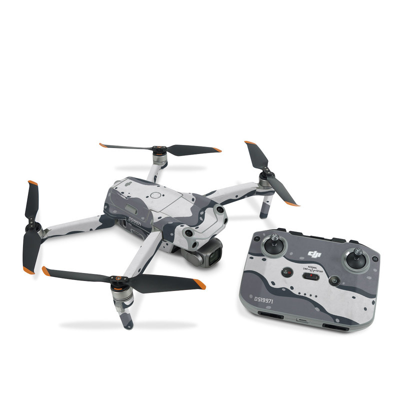 DJI Air 2S Skin design of White, Pattern, Water, Design, Illustration, Black-and-white, Metal, Drawing, Style, with black, white, gray colors