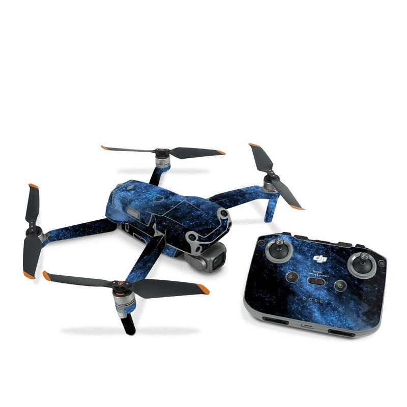 DJI Air 2S Skin design of Sky, Atmosphere, Black, Blue, Outer space, Atmospheric phenomenon, Astronomical object, Darkness, Universe, Space, with black, blue colors