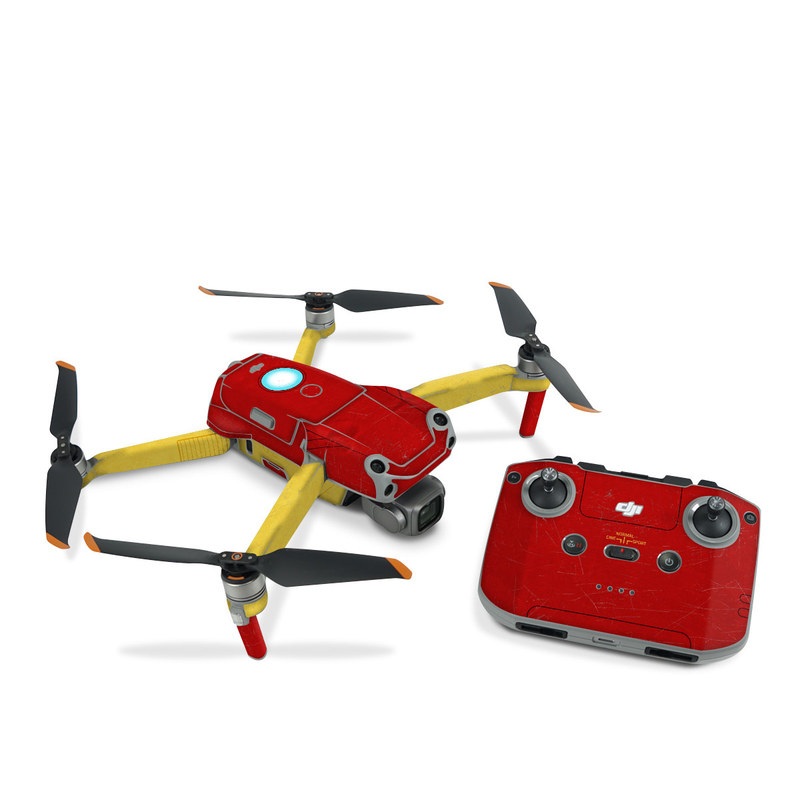 DJI Air 2S Skin design, with red, yellow, white colors