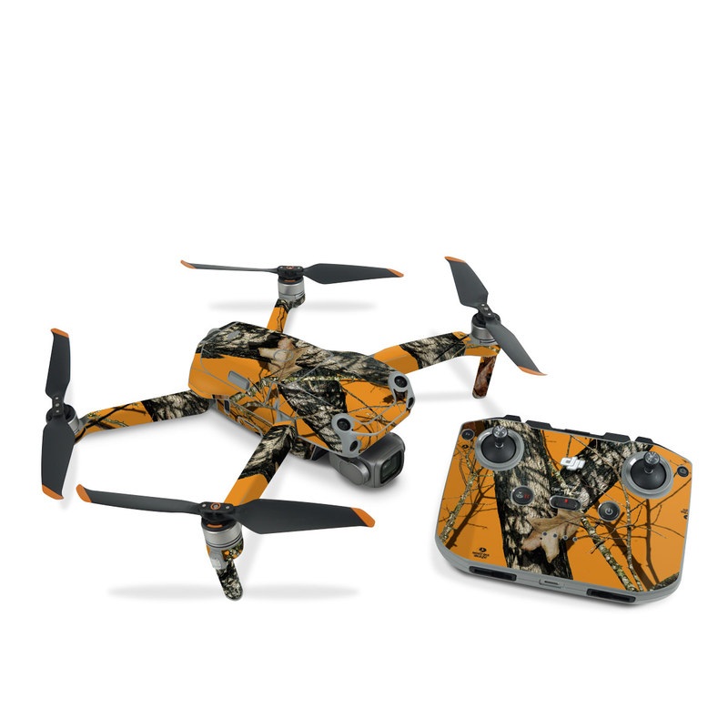 DJI Air 2S Skin design of Tree, Branch, Canoe birch, Woody plant, Plant, Leaf, Adaptation, Wildlife, Trunk, Birch family, with green, black, gray, red colors