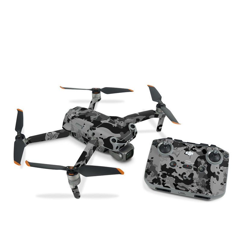 DJI Air 2S Skin design of Military camouflage, Pattern, Design, Camouflage, Illustration, Uniform, Black-and-white, Wallpaper, Art, with black, gray colors