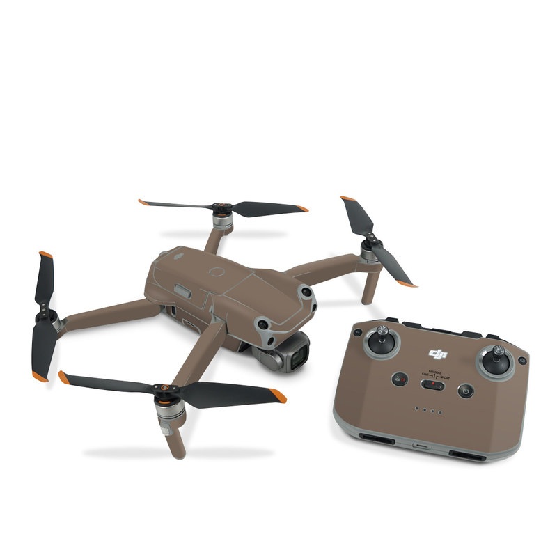 DJI Air 2S Skin design of Brown, Text, Beige, Material property, Font, with brown colors