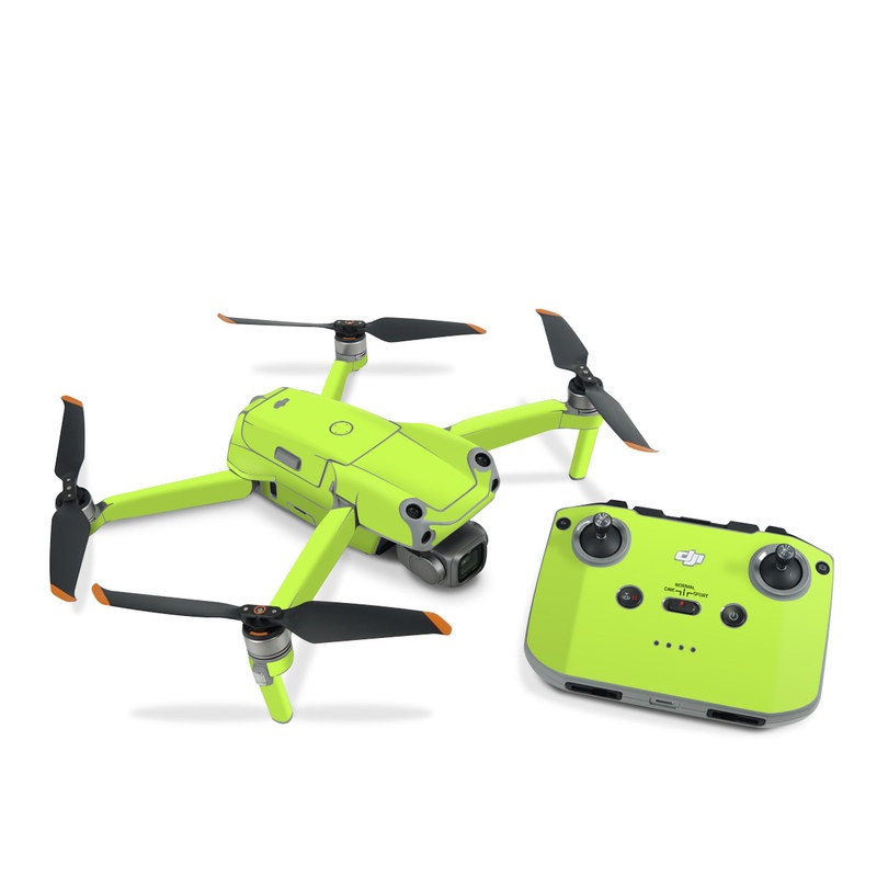 DJI Air 2S Skin design of Green, Yellow, Text, Leaf, Font, Grass, with green colors