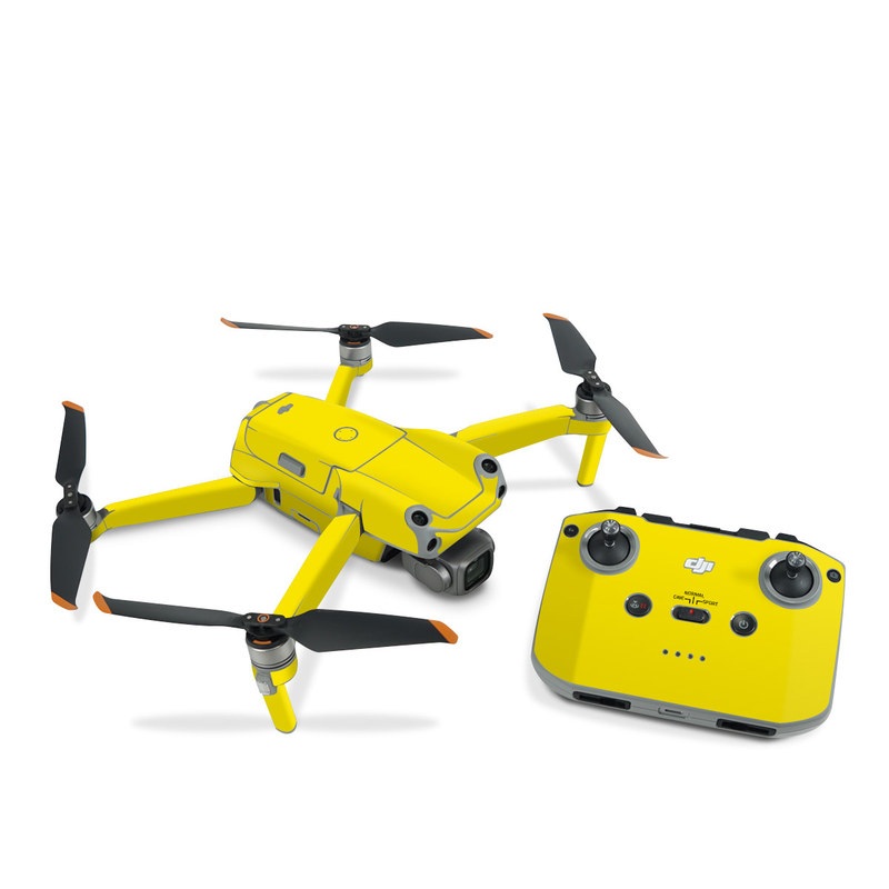 DJI Air 2S Skin design of Green, Yellow, Orange, Text, Font, with yellow colors