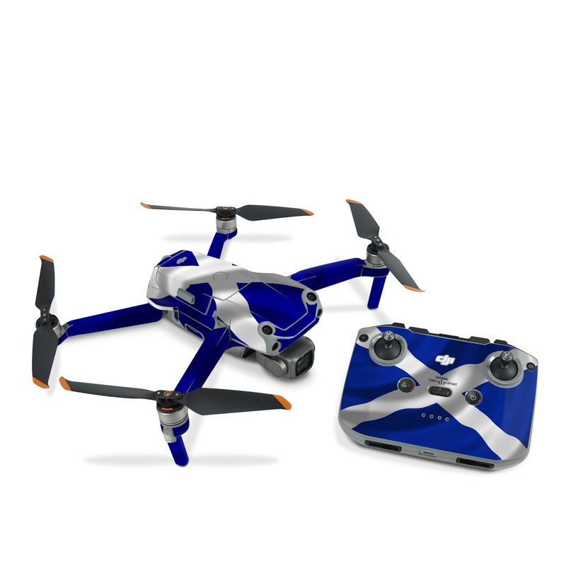 DJI Air 2S Skin design of Flag, Blue, Cobalt blue, Electric blue, Gesture, Flag of the united states, with blue, gray, black, white colors