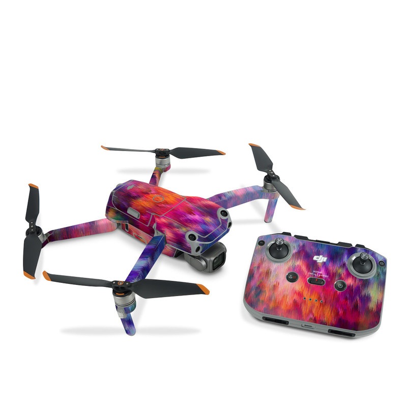 DJI Air 2S Skin design of Sky, Purple, Pink, Blue, Violet, Painting, Watercolor paint, Lavender, Cloud, Art, with red, blue, purple, orange, green colors