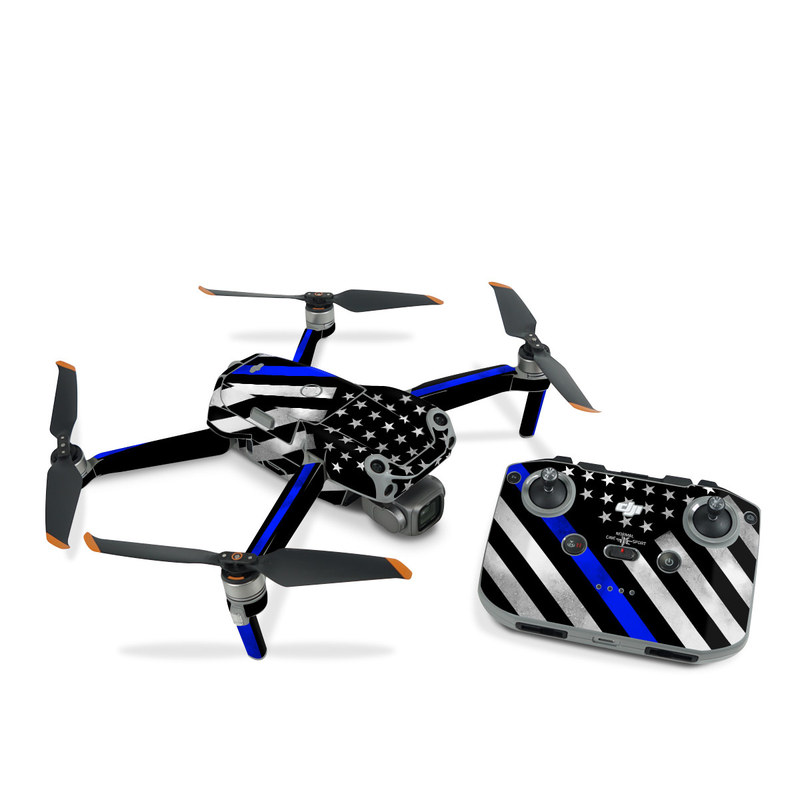 DJI Air 2S Skin design of Flag of the united states, Flag, Cobalt blue, Pattern, Line, Black-and-white, Design, Monochrome, Electric blue, Parallel, with black, white, gray, blue colors