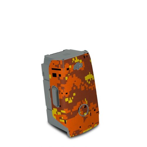 Digital Orange Camo DJI Air 2S Battery Skin