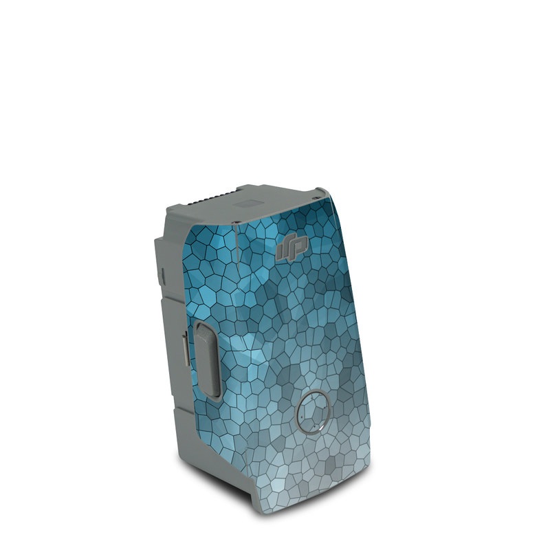 DJI Air 2S Battery Skin design of Blue, Aqua, Turquoise, Green, Water, Teal, Sky, Azure, Pattern, Atmosphere, with blue, white, gray colors
