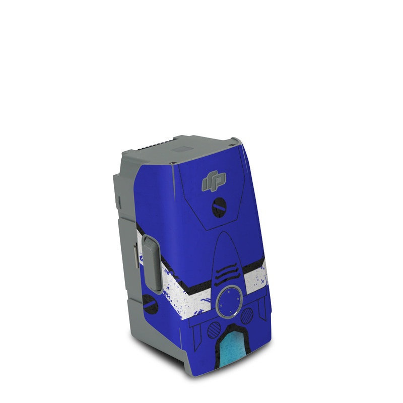 DJI Air 2S Battery Skin design of Floppy disk, Technology, Electric blue, Fictional character, with white, blue, black, gray colors