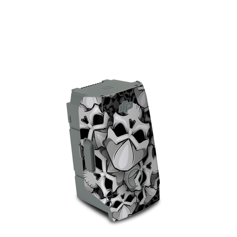 DJI Air 2S Battery Skin design of Pattern, Black-and-white, Monochrome, Ball, Football, Monochrome photography, Design, Font, Stock photography, Photography, with gray, black colors