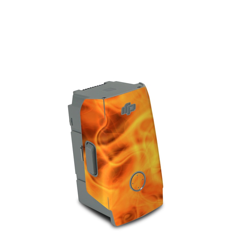 DJI Air 2S Battery Skin design of Flame, Fire, Heat, Orange, with red, orange, black colors