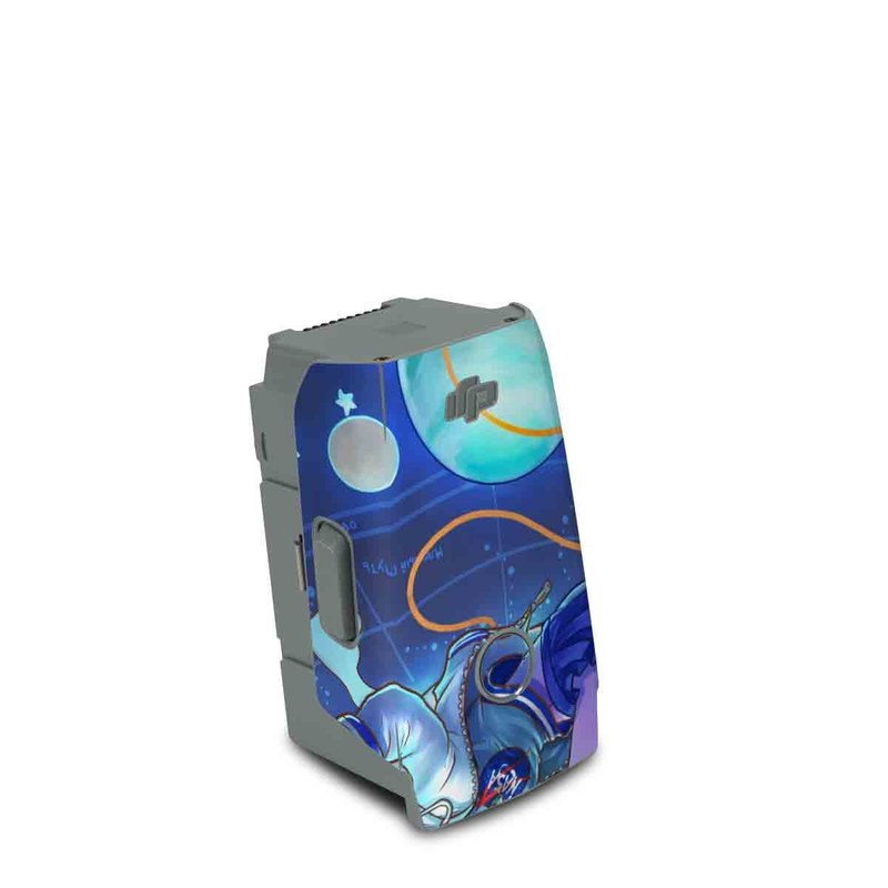 DJI Air 2S Battery Skin design of Cartoon, Illustration, Graphic design, Games, Space, Design, Anime, Art, Graphics, Fictional character, with blue, white, yellow, purple, green, red, orange, black colors