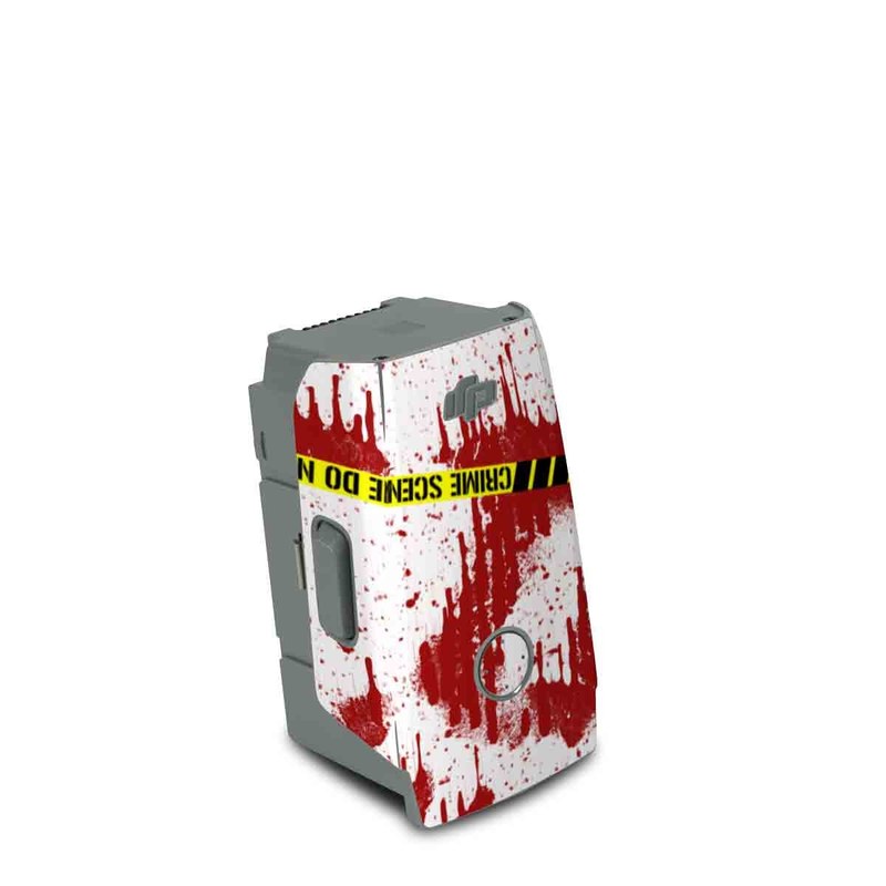 DJI Air 2S Battery Skin design of Text, Font, Red, Graphic design, Logo, Graphics, Brand, Banner, with white, red, yellow, black colors