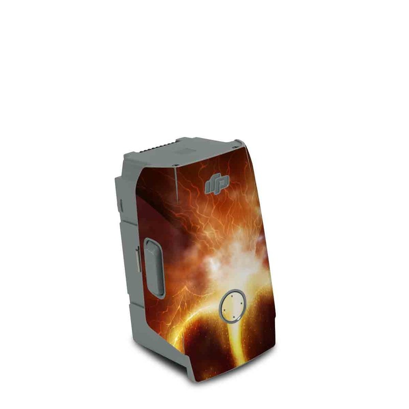 DJI Air 2S Battery Skin design of Light, Atmosphere, Orange, Space, Heat, Sky, Darkness, Art, Geological phenomenon, Universe, with black, red, green, pink colors