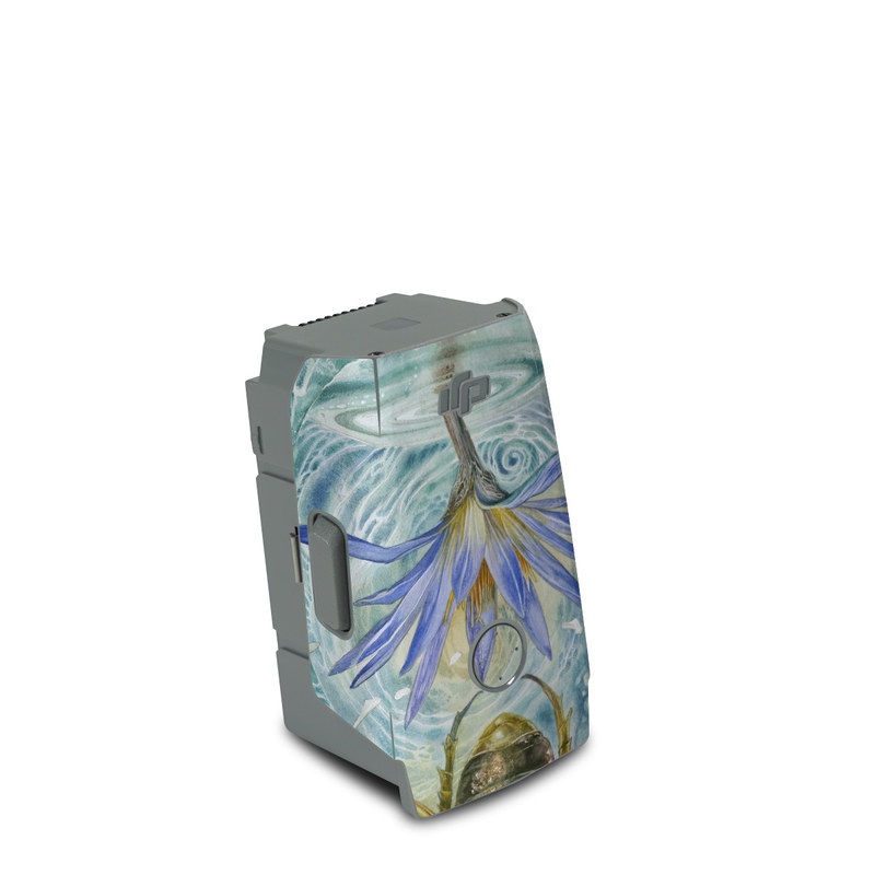 DJI Air 2S Battery Skin design of Painting, Fictional character, Art, Flower, Watercolor paint, Plant, Wildflower, Angel, Honeybee, Mythology, with blue, yellow, brown, purple, red, white colors