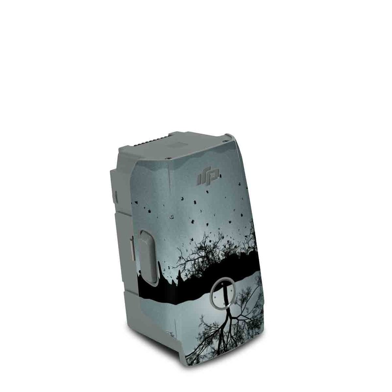 DJI Air 2S Battery Skin design of Reflection, Sky, Nature, Water, Black, Tree, Black-and-white, Monochrome photography, Natural landscape, Atmospheric phenomenon, with black, gray, blue colors