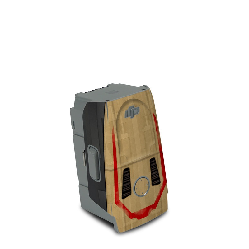 DJI Air 2S Battery Skin design, with brown, red colors