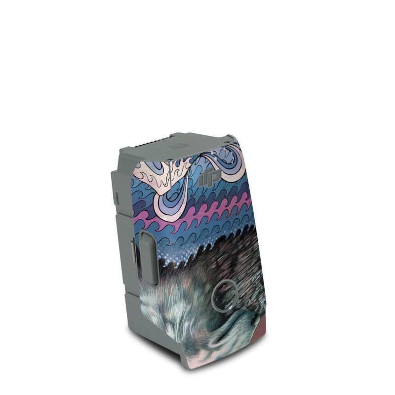 DJI Air 2S Battery Skin design of Illustration, Art, with gray, black, blue, red, purple colors