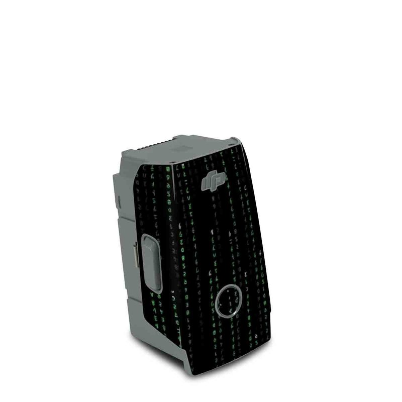 DJI Air 2S Battery Skin design of Green, Black, Pattern, Symmetry, with black colors
