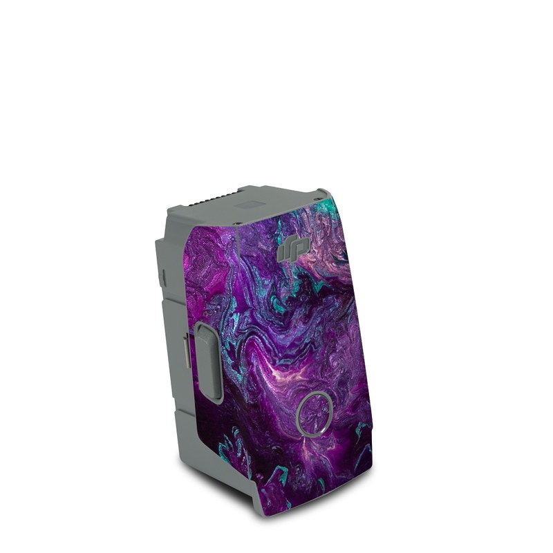 DJI Air 2S Battery Skin design of Blue, Purple, Violet, Water, Turquoise, Aqua, Pink, Magenta, Teal, Electric blue, with blue, purple, black colors