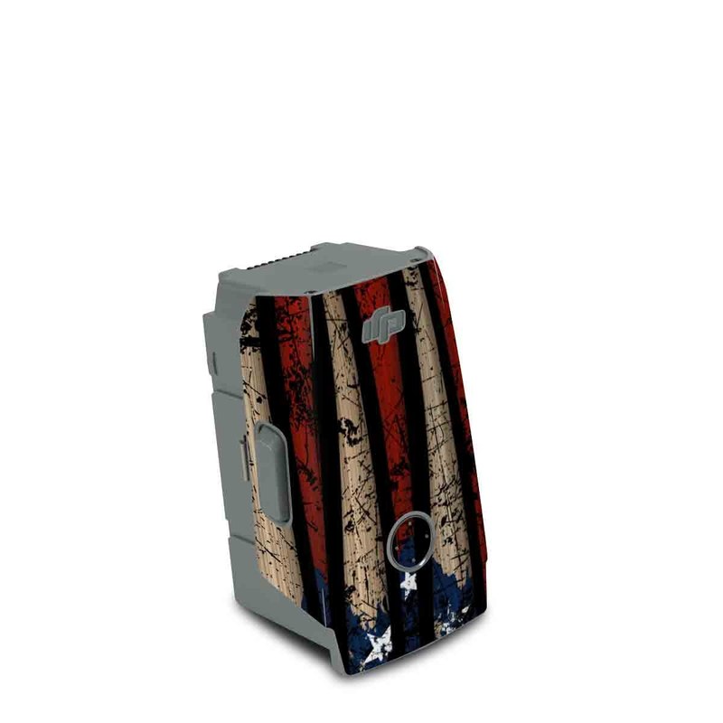 DJI Air 2S Battery Skin design of Baseball bat, Baseball equipment, with black, red, gray, green, blue colors