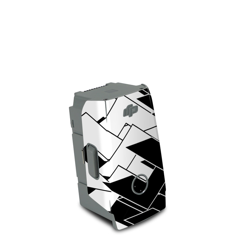 DJI Air 2S Battery Skin design of Pattern, Black, Black-and-white, Monochrome, Monochrome photography, Line, Design, Parallel, Font, with black, white colors