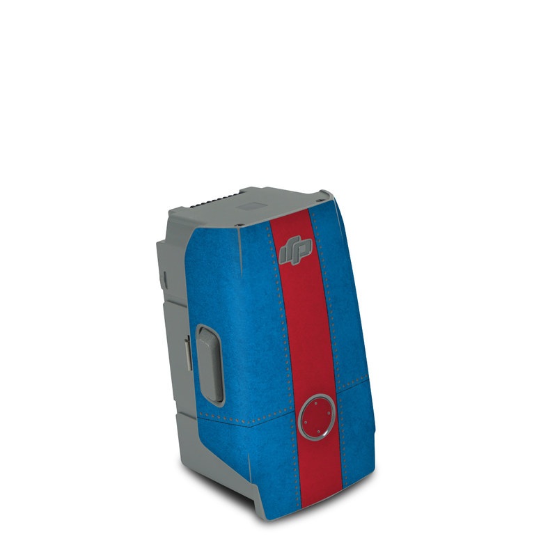 DJI Air 2S Battery Skin design with white, blue, red colors