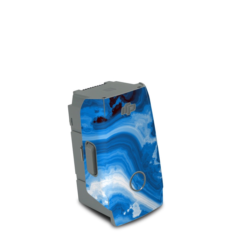 DJI Air 2S Battery Skin design of Blue, Water, Aqua, Azure, Turquoise, Pattern, Liquid, Wave, Electric blue, Design, with blue, white, black colors